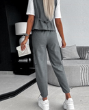 Women's Two-Piece Striped Vest and Pants Set