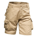 Men's Loose Fit Cargo Shorts with Multi Pockets and Button Closure