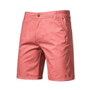 Men's Casual Elastic Waist Chino Shorts with Tailored Hem