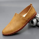 Men's Slip-On Casual Shoes with Stitch Detailing and Flexible Sole