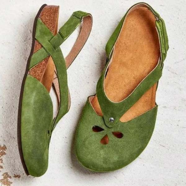 Women's Orthopedic Cross-Strap Closed Toe Slingback Sandals