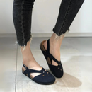 Women's Orthopedic Cross-Strap Closed Toe Slingback Sandals