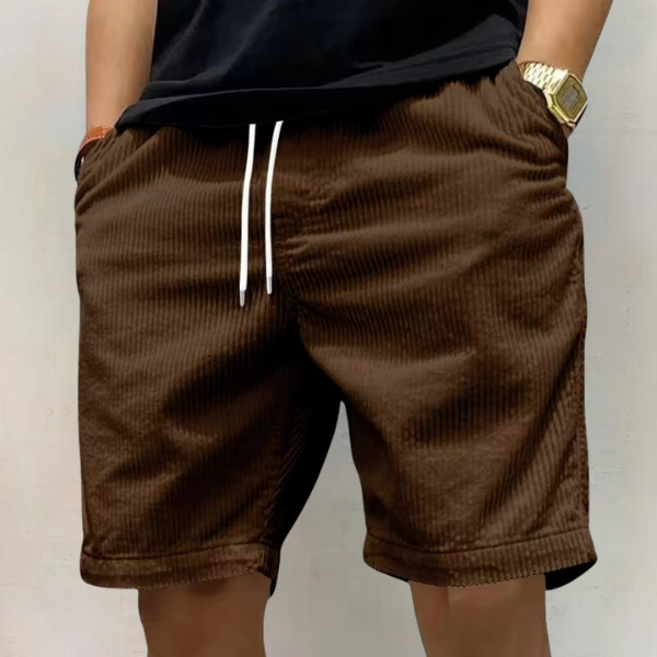 Men's Casual Drawstring Shorts with Pockets and Relaxed Fit Design