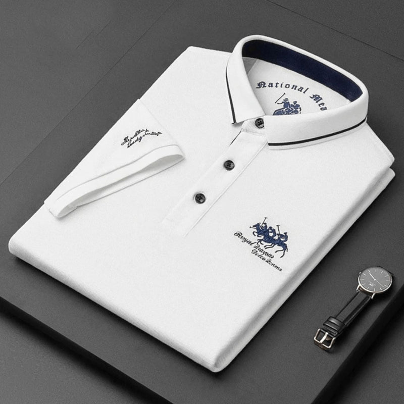 Men's Classic Polo Shirt with Embroidered Logo