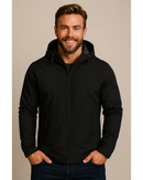 Men's Waterproof Rain Jacket with Hood and Lightweight Zip Design