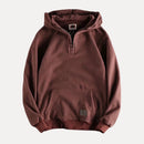 Men's Half-Zip Kangaroo Pocket Hoodie with Minimalist Design