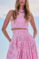 Women's Sleeveless Top and Wide-Leg Pants Set