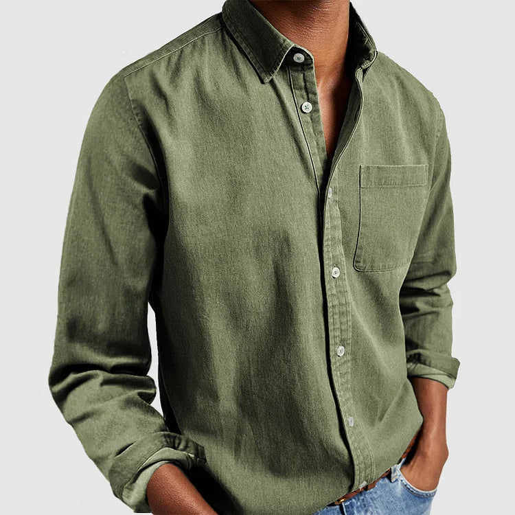 Men's Classic Casual Shirt with Button Placket