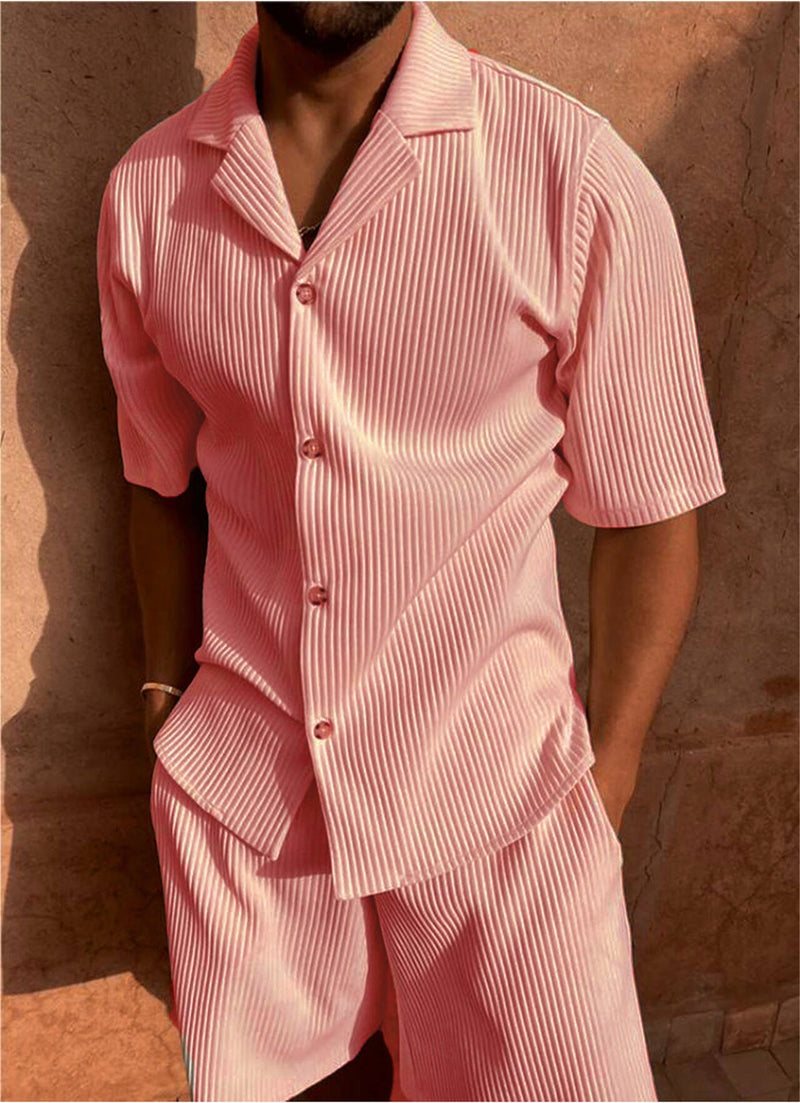 Relaxed Shirt and Shorts Set for Men