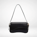 Women's Curved Flap Shoulder Bag with Adjustable Strap and Closure