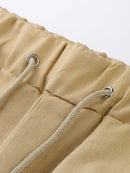 Men's Slim Cargo Shorts with Drawstring Waist and Utility Pockets
