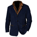 Men's Vintage Leather-Look Coat with Classic Tailored Fit