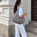 Women's Large Woven Shoulder Bag with Soft Slouchy Design