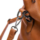 Women's Convertible Shoulder and Handbag with Dual Buckle Detail