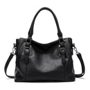 Women's Convertible Shoulder and Handbag with Dual Buckle Detail