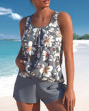 Women's Stylish Two-Piece Tankini Swimsuit Set