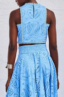 Women's Sleeveless Top and Wide-Leg Pants Set