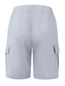 Men's Slim Cargo Shorts with Drawstring Waist and Utility Pockets