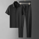 Men's Short-Sleeve Shirt and Tapered Pants Set