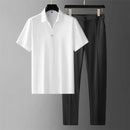 Men's Short-Sleeve Shirt and Tapered Pants Set