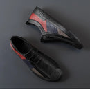 Men's Slip-On Casual Sneakers with Side Zipper and Contrast Panels