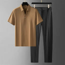 Men's Short-Sleeve Shirt and Tapered Pants Set