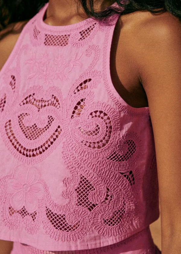 Women's Sleeveless Two-Piece Set with Cut-Out Maxi Skirt