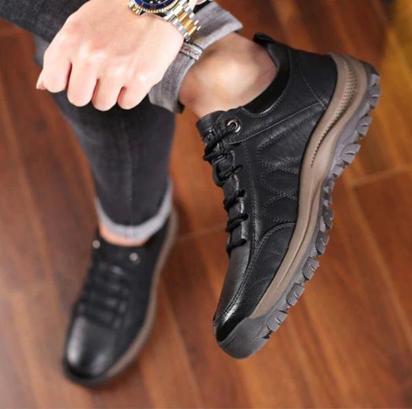 Men's Orthopedic Lace-Up Casual Shoes with Supportive Sole
