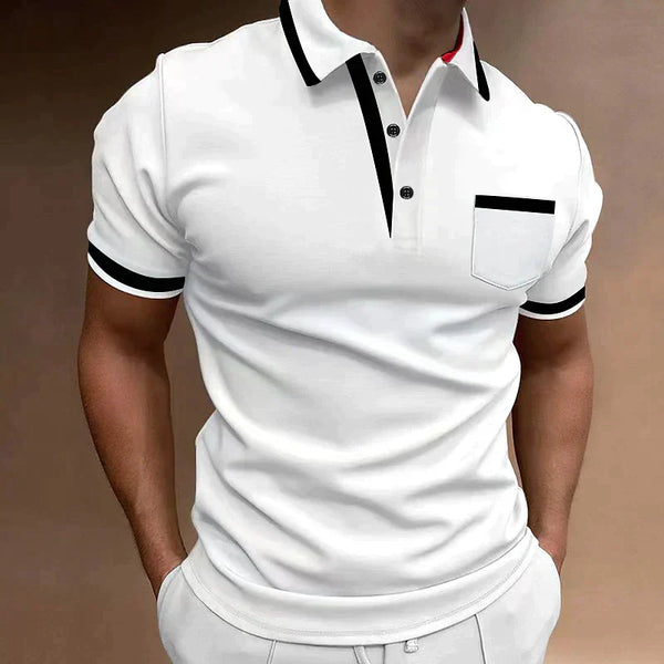 Men's Slim Fit Polo Shirt with Contrast Trim