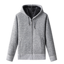 Men's Knitted Zip-Up Hoodie Cardigan with Soft Lining and Hood