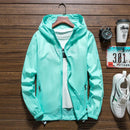 Men's Lightweight Waterproof Windbreaker Jacket with Hood