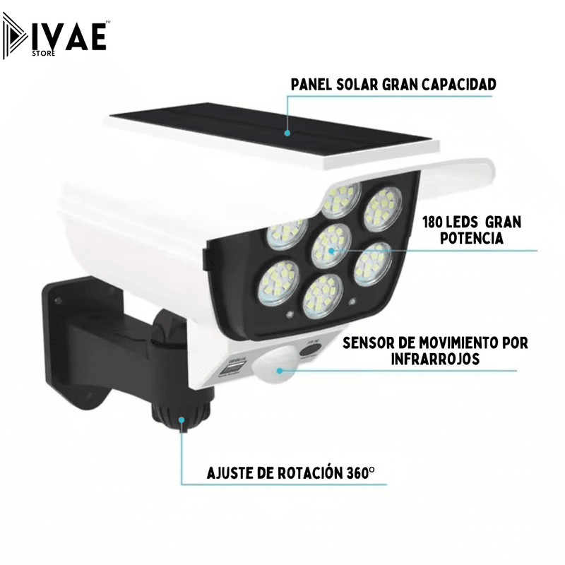 LED SOLAR COM SENSOR DE MOVIMENTO E COMANDO