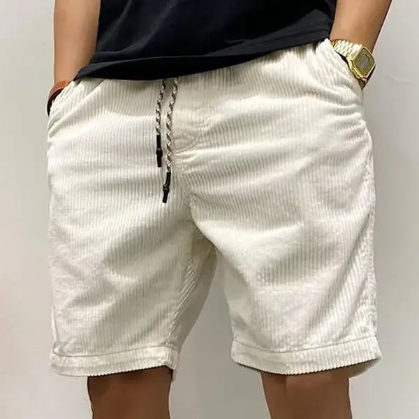 Men's Casual Drawstring Shorts with Pockets and Relaxed Fit Design