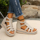 Elegant Rhinestone Wedge Sandals for Women