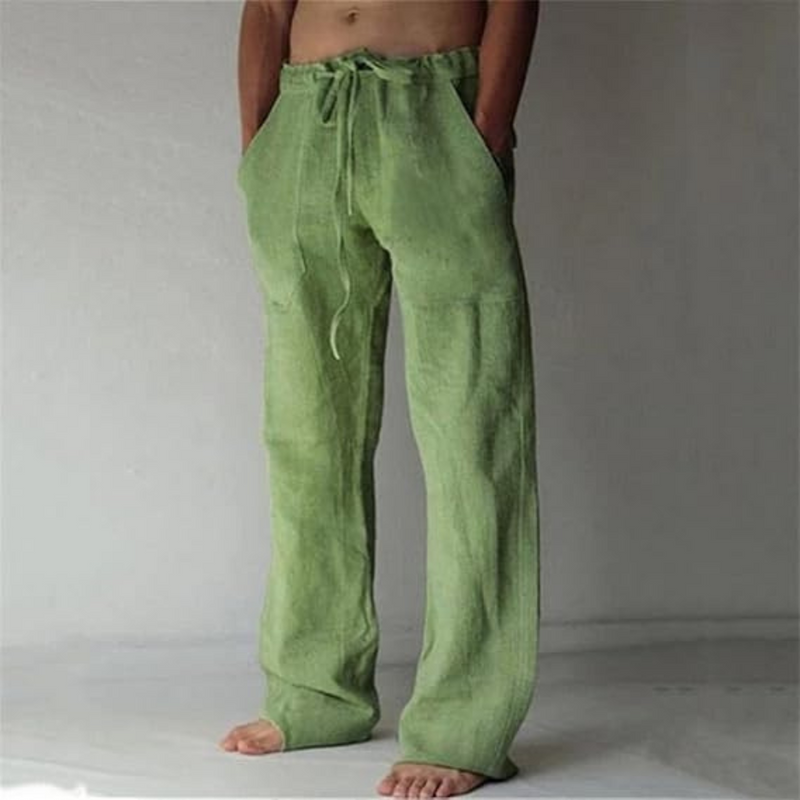 Men's Relaxed Fit Drawstring Pants with Side Pockets