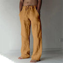 Men's Relaxed Fit Drawstring Pants with Side Pockets