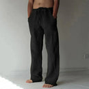 Men's Relaxed Fit Drawstring Pants with Side Pockets