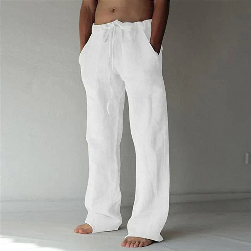 Men's Relaxed Fit Drawstring Pants with Side Pockets