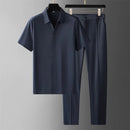 Men's Short-Sleeve Shirt and Tapered Pants Set